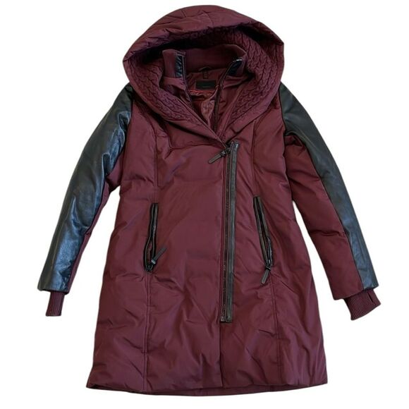 Rudsak Atelier Noir Winter Down‎ Jacket Coat Leather *READ* - Women’s Large - Picture 1 of 16